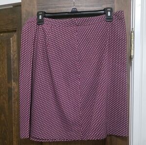 Women's Printed A-Line Skirt in RED